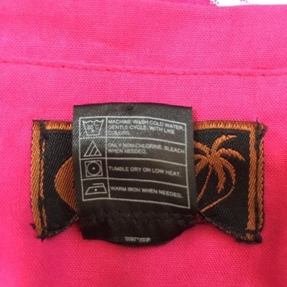 Tiki Palm Hibiscus Print Sundress Pink & White - Picture 9 of 12